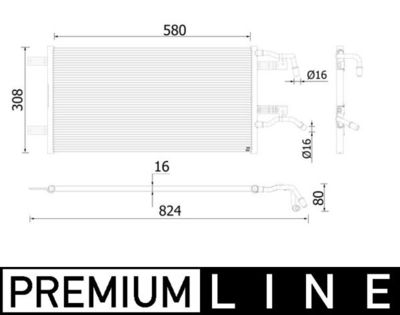 Radiator, engine cooling MAHLE CR 935 000P