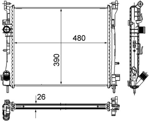 MAHLE CR 947 000S Radiator, engine cooling