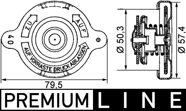 MAHLE CRB 13 000P Cap, radiator