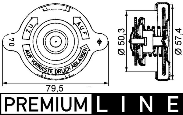 MAHLE CRB 16 000P Cap, radiator