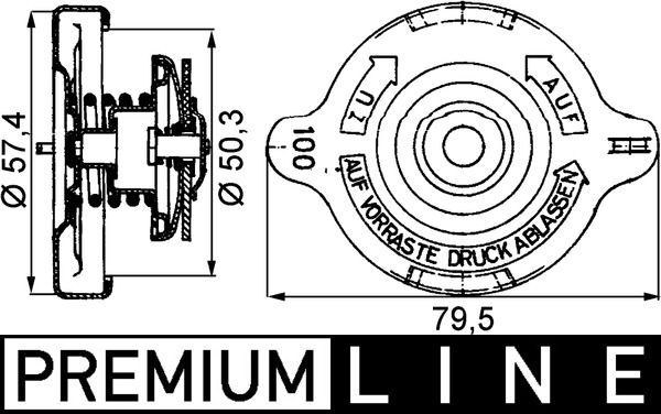 MAHLE CRB 14 000P Cap, radiator
