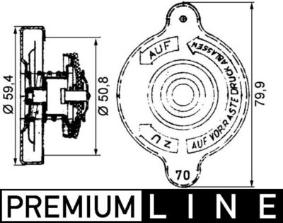 Cap, radiator MAHLE CRB 15 000P