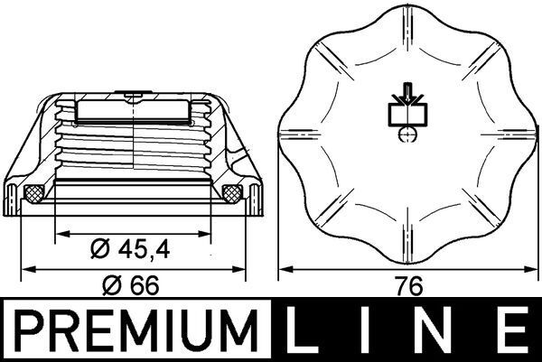 MAHLE CRB 20 000P Cap, coolant tank