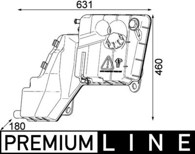 Expansion Tank, coolant MAHLE CRT 103 000P
