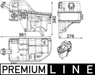Expansion Tank, coolant MAHLE CRT 134 000P