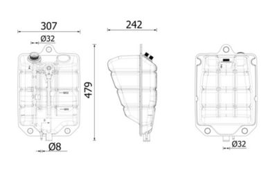Expansion Tank, coolant MAHLE CRT 269 000S