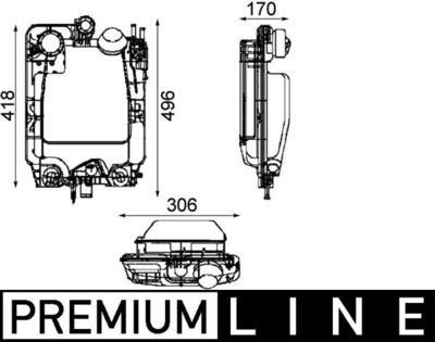 Expansion Tank, coolant MAHLE CRT 44 000P