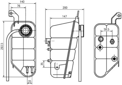 Expansion Tank, coolant MAHLE CRT 118 000S