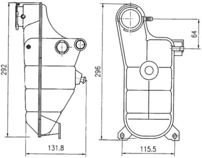 Expansion Tank, coolant MAHLE CRT 119 000S