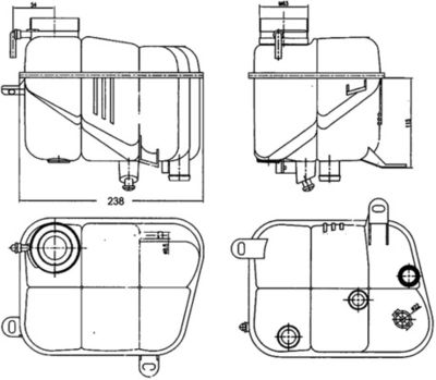 Expansion Tank, coolant MAHLE CRT 120 000S