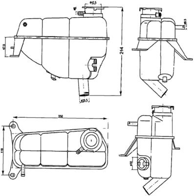 Expansion Tank, coolant MAHLE CRT 121 000S