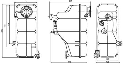 Expansion Tank, coolant MAHLE CRT 123 000S