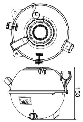 Expansion Tank, coolant MAHLE CRT 19 000S