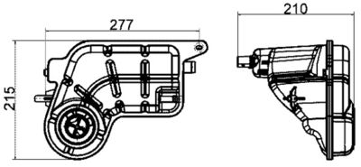 Expansion Tank, coolant MAHLE CRT 20 000S