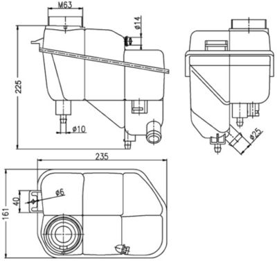 Expansion Tank, coolant MAHLE CRT 202 000S