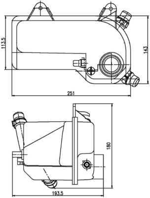 Expansion Tank, coolant MAHLE CRT 204 000S