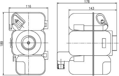 Expansion Tank, coolant MAHLE CRT 206 000S