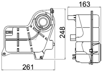 Expansion Tank, coolant MAHLE CRT 24 000S