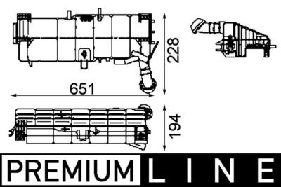 Expansion Tank, coolant MAHLE CRT 49 000P