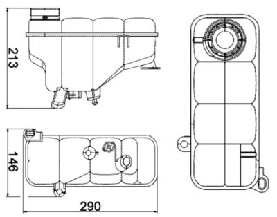 Expansion Tank, coolant MAHLE CRT 5 000S
