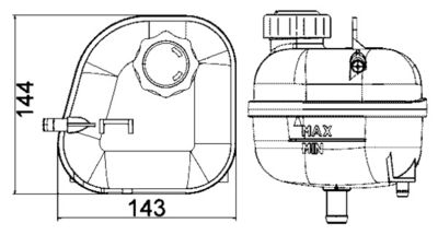 Expansion Tank, coolant MAHLE CRT 85 001S