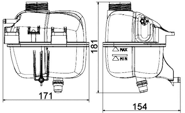 MAHLE CRT 87 001S Expansion Tank, coolant