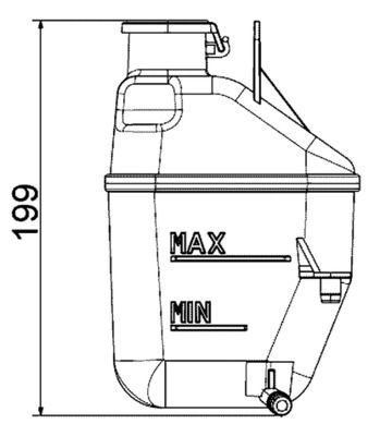 Expansion Tank, coolant MAHLE CRT 88 001S
