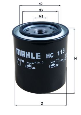 Hydraulic Filter, automatic transmission MAHLE HC 113