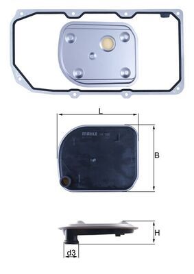 Hydraulic Filter, automatic transmission MAHLE HX 158D1