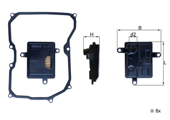 MAHLE HX 267D Hydraulic Filter, automatic transmission