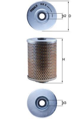 Hydraulic Filter, steering MAHLE HX 5