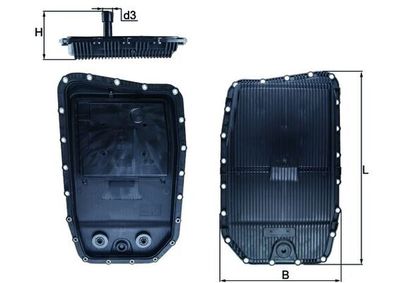 Oil Sump, automatic transmission MAHLE HX 152