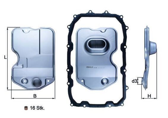 MAHLE HX 160KIT Hydraulic Filter, automatic transmission