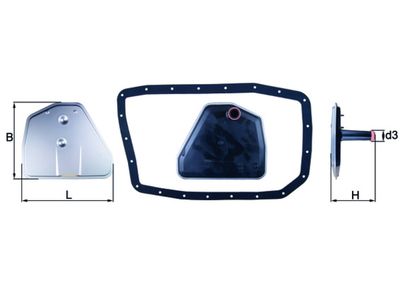Hydraulic Filter, automatic transmission MAHLE HX 162D