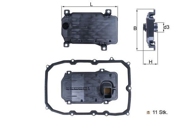 MAHLE HX 187KIT Hydraulic Filter, automatic transmission