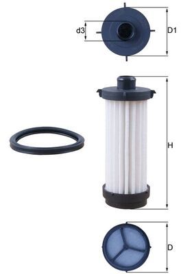 MAHLE HX 232D Hydraulic Filter, automatic transmission