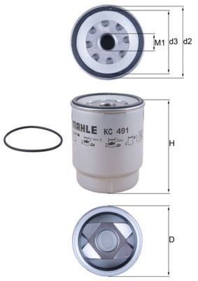 MAHLE KC 491D Fuel Filter