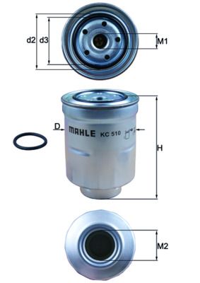 MAHLE KC 510D Fuel Filter