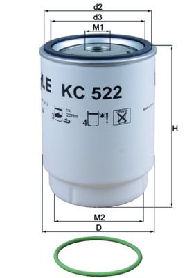 MAHLE KC 522D Fuel Filter