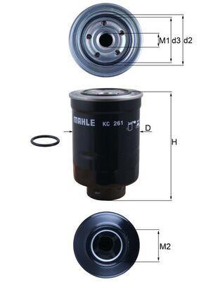 Fuel Filter MAHLE KC 261D