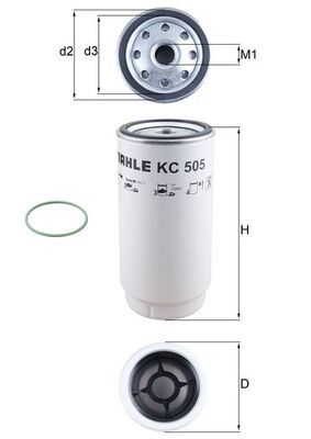 Fuel Filter MAHLE KC 505D