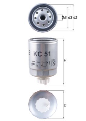 MAHLE KC 51 Fuel Filter