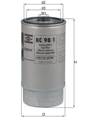 MAHLE KC 98/1 Fuel Filter