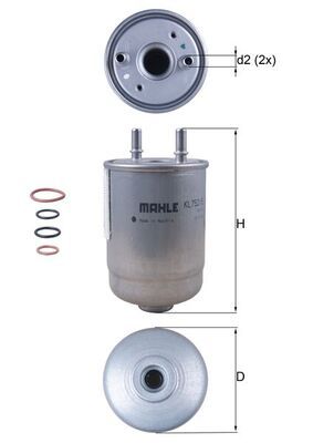 MAHLE KL 752/5D Fuel Filter