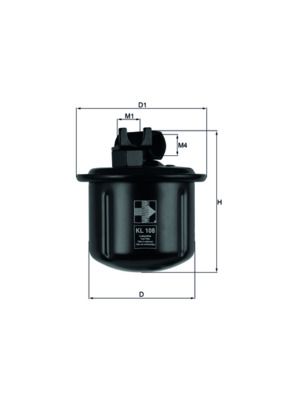 MAHLE KL 108 Fuel Filter