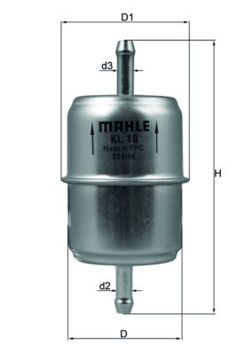 MAHLE KL 18 OF Fuel Filter