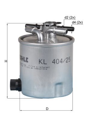 MAHLE KL 404/25 Fuel Filter
