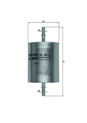 MAHLE KL 409 Fuel Filter