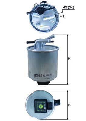 MAHLE KL 440/36 Fuel Filter