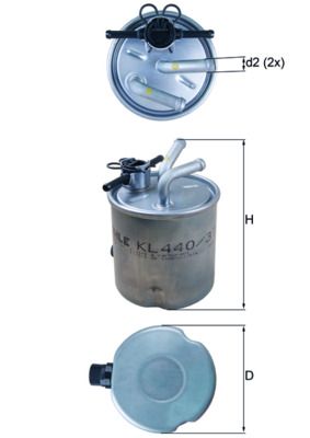 MAHLE KL 440/37 Fuel Filter